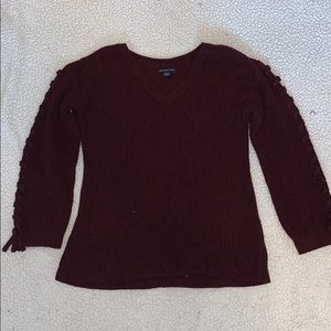 Burgundy crewneck sweater